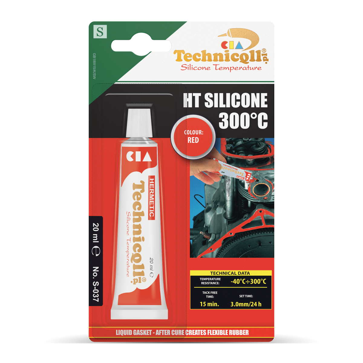 20ml High Temperature 300C Silicone Adhesive Sealant - Liquid Gasket (Red)