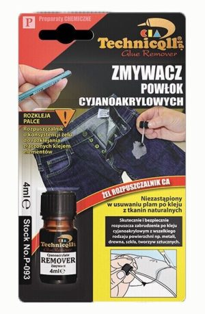Professional Cyanoacrylate Adhesive Remover Gel - Effective Stain Cleaner 1x4ml
