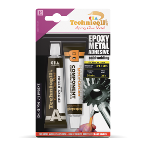 METAL EPOXY GLUE FOR STEEL IRON BRONZE BRASS LIQUID METAL 2x20ml TECHNICQLL